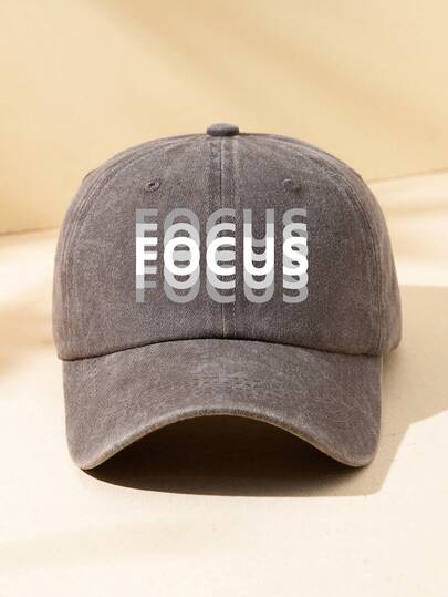 MAKEFGE 1顶男女通用户外休闲时尚字母印花复古棒球帽，适合日常佩戴