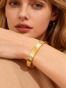 男女通用十二生肖祝福手链，18K镀金不锈钢材质，幸运符，送给爱人的礼物，生日礼物 - 生辰手鐲 - 查看 4