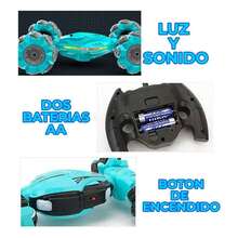 Carro De Control Remoto 4wd Sensor De Gestos Giro 360 - Azul - Ver 5