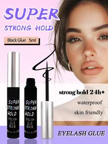 1支5毫升黑色睫毛胶，超强粘合剂，24小时持久，防水，不含乳胶，最佳睫毛胶，5毫升（0.17盎司），完美延长和增强您的睫毛。 - 黑色 - 查看 11