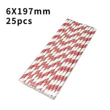 25 Striped Paper Straws, Diameter 6mm/0.24in, Length 197mm/7.75in, Available In Ten Colors, Suitable For Various Drinks Such As Cocktails, Iced Coffee, Soda Water, Lemon Tea, Etc. It Is Also An Ideal Daily And Decorative Item For Parties, Weddings, Bars, Cocktail Parties, Business, Camping, Kitchens, Homes, And Restaurants - Multicolor - View 17