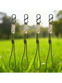 （每包4个）24厘米编织伞绳钥匙扣锌合金S形登山扣 - 彩色 - 查看 6