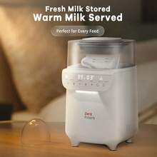 Baby bottle warmer, 8-in-1 breast milk bottle warmer, with functions for low-temperature storage, defrosting, heating, keeping warm, and timer. Suitable for all types of bottles, an essential for newborns. - Blanco - Ver 2