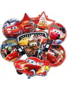 Aluminum Foil Balloon Set, Racing Banner, Swing, Racing Theme Birthday Party Decorations, Home And Party Decorations - Multicolor - View 6