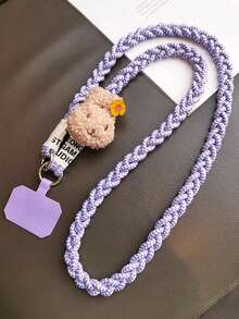 Chrysanthemum Rabbit Braided Lanyard, Fashionable, Lightweight, Durable For Outdoor, Hiking Compatible With Android And Most Smartphone,Gifts For Mother, Family, Friends, Birthday, Holiday Phone Chain - Multicolor - View 17