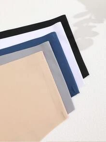 5条装无缝高腰性感女士丁字裤，卷边防滑防卷边女士内裤，尺码XS-XXL - 彩色 - 查看 5