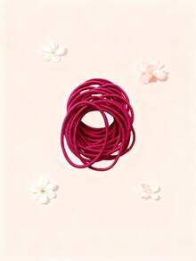 50 bunte Kinder Schmetterling Haargummis, einfache festliche elastische Stirnbänder, rot, Kinder Haaraccessoire Geschenkset, geeignet für Mädchen Pferdeschwänze und Zöpfe, perfekt für den täglichen Gebrauch