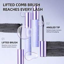 J.M.C.Y 女士防水纤长浓密睫毛膏，防晕染，卷翘，细刷头，持久配方 - 黑色 - 查看 3