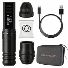 Kiss Of Dragon 1PC Hunter MAX-Professional Wireless Tattoo Machine 2400mAh Rotary Tattoo Machine With 6 Stroke Length Options For Beginners - Black - View 9