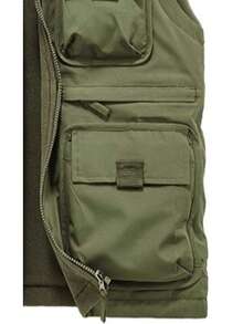 男士休闲双面保暖多口袋背心，秋冬季 - 綠色 - 查看 6