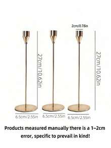 圣诞烛台套装，金色金属豪华烛台，家居/婚礼派对/浪漫晚餐装饰，房间装饰，家居装饰，礼品