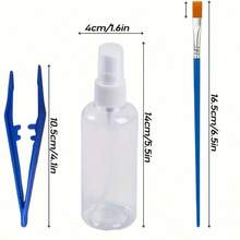 Jumping Spider Care Accessories, A Perfect Set Of Jumping Spider Fence Accessories, Spider Terrarium Kit, Mini Plant Growing Tools, Reptile Habitat Supplies, Spider Or Amphibian Cleaning Products, Spider Cleaning Brushes, Reptile Breeding Accessories - 6 Items - View 2