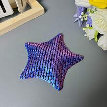 Multi-Joint Movable Starfish Model, Soft Body, 3D Craft, Year Of The Snake Gift, Easter Gift, Easter, Eggs, Craft Display, Desktop Figurine, Random Rainbow And Candy Colors - 藍色和綠色 - 查看 12