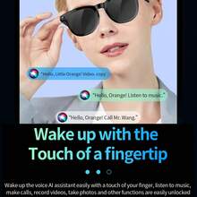 AI Smart Glasses: 8MP 2K Camera, Hands-Free AI Assistant, ChatGPT Voice Recognition & Translation, WiFi Sync, 9-Hour Audio Playback (250mAh) - Suitable For Travel, Business, Daily Life - Black - View 1