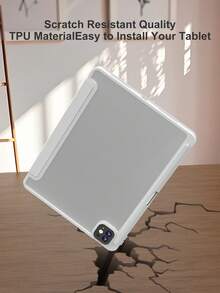 TPU And PU Leather Tablet Case Compatible With Ipad 10th/11th Gen (A16), 9th/8th/7th/6th/5th Gen, Air 1/2/4/5/M2/M3, Mini 6/7 8.3", Pro 11"/12.9", Air 13", Gray - Grey - View 5