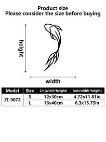 1 tác phẩm nghệ thuật treo tường cá Koi bằng kim loại tối giản hiện đại - Cảm hứng âm dương, Điêu khắc phong thủy đường nét trừu tượng, Thích hợp cho phòng khách, phòng trẻ em, trang trí phòng ngủ, đồ trang trí treo tường, biển treo tường, bộ nghệ thuật treo tường, phong cách hiện đại, chủ đề động vật - Nhiều màu - Xem 10