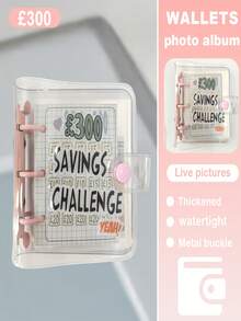 PVC创意迷你钱包，口袋便携钱包，钱包礼品收纳袋，记账本，钱袋，活页现金笔记本，小型记账本，储蓄挑战收纳袋，优质材料，送给男友/女友或家人的完美礼物