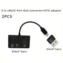 三合一 USB-C 转 Micro SD 卡读卡器适配器，兼容 iPad Pro 及更多 USB-C 设备 - 白色 - 查看 10