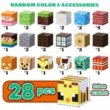 Bloques de construcción magnéticos, juguetes de construcción de cubos magnéticos, bloques de construcción de castillos magnéticos, juego de bloques de construcción de juguetes para niños, juguetes magnéticos apilables, regalos de Pascua/cumpleaños para niños y niñas - Multicolor - Ver 12