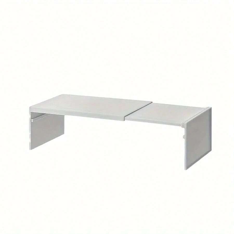 Stretchable And Adjustable Multifunctional Storage Rack With Flexible Length, Suitable For Different Spaces. - 白色 - 查看 1