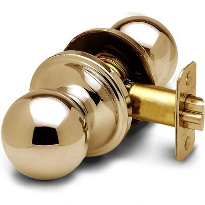 Copper Creek BK2090PB - perilla de puerta de bola función de chupete 1 paquete en latón pulido