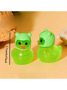 10/20/30/50 Stück leuchtende Mini Harz Enten, süße Tier Miniatur Enten Figuren, kleine Harz Enten Figuren leuchten im Dunkeln, Mini Harz Tiere für Heim Party Miniatur Landschaftsdekoration (zufällige Farbe)