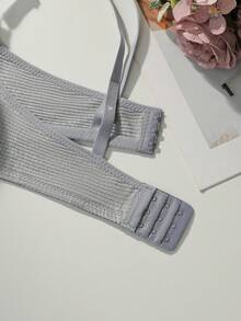 3PCS Lady's Comfortable Multicolour Wireless Soft Cup Solid Underwear Bra Teenage Girls Non-Wired Push Up Bras Comfortable Bra Sets, Suitable For Small Bust Lingerie - Xám - Xem 6