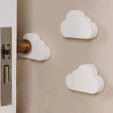 5pcs Cloud-Shaped Cushion Pads, Soundproof Anti-Collision Bumper Stickers For Walls, Doors, Cabinets, Bathrooms, Home Use - Multicolor - View 1