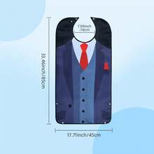 1pc Men's Dining Bib, Business Style, Machine Washable, Foldable Pocket, Protect Clothing, Suitable For Elderly And Caregivers, Seasonal Gift - Multicolor - View 24