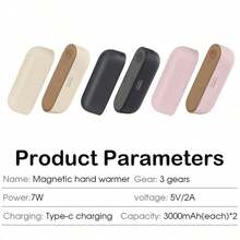 2 pezzi Scaldamani portatili ricaricabili da 3000mAh*2 per uomo e donna, durevoli, riscaldatori per attività all'aperto come campeggio, sci e caccia, accessori invernali essenziali, ideali per Natale, San Valentino, animali domestici, carnevale, decorazioni per feste, primavera/estate, regali per damigelle, camera da letto, spiaggia, viaggio, Festa della Donna, articoli da viaggio, bomboniere per matrimoni, stile Y2K, accessori per auto da donna, decorazioni per la cucina - Multicolore - Visualizzare 9