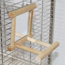 Wooden Bird Swing - Interactive Perch Suitable For Small Parrots, Cockatiel, Budgie, African Grey, Cockatoo And Lovebirds - Sturdy And Durable Cage Accessory, Stable Base, Promotes Bird Intelligence And Physical Activity - Multicolor - View 6