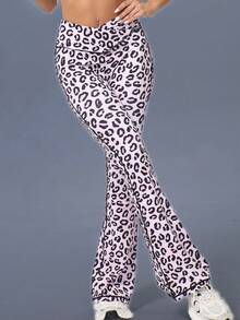 DREAMSPORT Waisted Yoga Leggings With Pockets, Tummy Control Non See Through Workout Athletic Running Yoga Pants - Pink - View 4