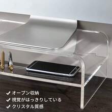 YESCUT モニタースタンド 机上台 透視デザイン&耐荷重25kg キーボード収納でスペース節約 プリンター台としても使用可能 - マルチカラー - チェックする 6