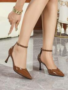 2025 Women's Pointed Toe High Heel Fashion Pumps - Brown - View 5