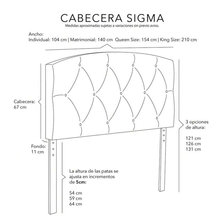 Dicasa Sigma Individual Headboard - Chocolate - View 7