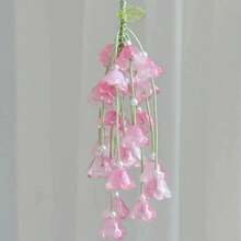 قطعة واحدة من اكسسوار الشرابة الزهري الفاتح - قلادة جميلة مناسبة للهواتف المحمولة أو الحقائب الظهر، ديكور شرابة عصري مزين باللؤلؤ، قلادة اكسسوار هانفو - أقراط شرابة مصنوعة يدويًا فاخرة، اكسسوار شعر قديم، اكسسوارات صغيرة إبداعية ثقافية صينية - لون كستنائي - مشاهدة 3