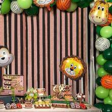 Jungle Animal Birthday Party Decorations |   Lion Giraffe Foil Foil Balloon Banner Set,Jungle Animal Balloons Birthday Decorations Summer Party Decorations For Boys Girls - Multicolor - View 7
