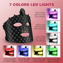 Soft Silicone LED Photon Skin Rejuvenation Facial Mask Device. Multi-Effect Care. Washable And Easy To Store. Multi-Effect Repair And Brightening Of Skin Tone. Washable And Reusable. - 黑色 - 查看 2