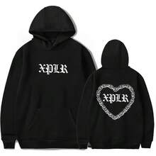 SamS And Colby XPLRS Men's And Women's Hooded Sweatshirts Long Sleeved Casual Hooded Street Wear Top - màu đen - Xem 1