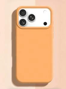 全新奢华减震软米色手机壳，兼容 17/16/15 Pro/14 Plus/13/12/11/17 Pro Max/Air，防摔顺滑，防震设计，时尚简约，亲肤材质。 - 橘色 - 查看 3