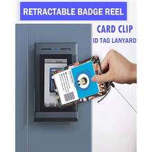 Badge Reels Retractable With Carabiner Reel Clip, ID Name Tag Work Badge Holder Belt Ferrule, Identity ID Badge Holder Cover Case For Office Work Nurse Teacher Student Gifts(Mushroom Snails Butterfly),MushroomSnailsButterfly - 蘑菇蝸牛蝴蝶 - 查看 6