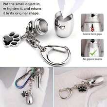 Pet Urns Keychain Dog/Cat Urns For Ashes Cremation Jewelry Paw Print Memorial Urn Pet Keepsake (6 Colors)
