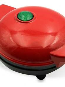 Waflera Eléctrica Redonda Antiadherente Para Mini Waffles - Rojo - Ver 6