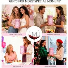 DPersonalized Wine Glass Gifts For WomenCustom Engraved A-Z Monogrammed Gift For Women Birthday Christmas Unique Wine Gifts With Box And Greeting Card For Mom Best Friend Sister K 14 Oz - Clear - View 6