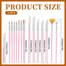 15 Stücke Kuchen Malerpinsel, Kuchendekoration Pinsel Set Lebensmittel sichere Malerpinsel Werkzeuge, Fondant Zuckerplätzchen Malerpinsel Zubehör für Kuchendekoration (Rosa)