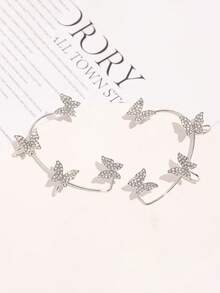 1 Pair Shiny Butterfly Wing Clip-On Earrings - Lightweight Fairy-Style Accessory, Suitable For Parties, Cosplay, Daily Wear And Elf-Themed Events, Party Decoration, Fantasy Earrings, Handmade Jewelry, Ideal Holiday Gift - Multicolor 1 - View 8