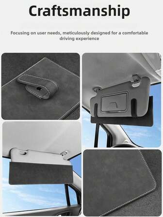 1 pieza Extensión universal para visera de sol de coche, parasol antirreflejo para vehículos, accesorio interior de vehículo con material de tela, bloqueador de rayos UV para del conductor