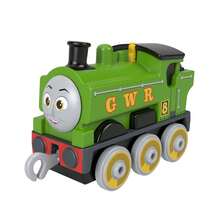 Mattel 美泰费雪托马斯和朋友小型金属推拉玩具火车套装，包含托马斯/珀西/鸭子/妮娅/罗西/刹车车、布鲁诺/威夫/萨尔蒂/柴油机/哈罗德/捣蛋货车/温斯顿等角色，适合3岁及以上学龄前儿童角色扮演 - Duck - 查看 3