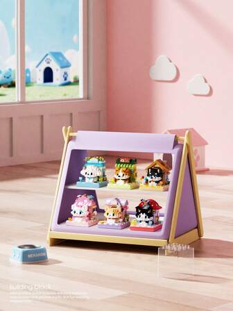 Cute Pets House Micro Building Blocks Toys,Dogs&Cats Animal Building Blocks,DIY Birthday Gifts/Christmas Gifts,Desktop Decorations