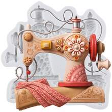 Sewing Machine Silicone Mold Sewing Tools Fondant Cake Decoration Cupcake Topper Chocolate Candy Sugar Gum Paste Polymer Clay Molds - Grey - View 10